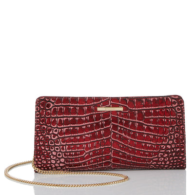 Rose Joylette Leanna Clutch Front View with Strap