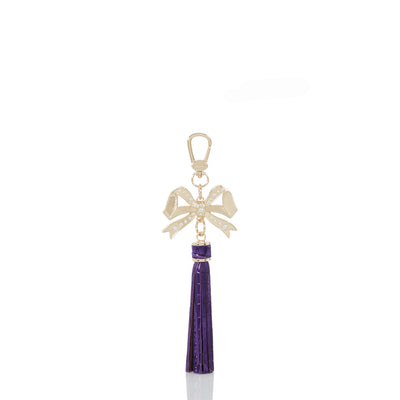 Royal Purple Melbourne Bow Charm Tassel Front View 