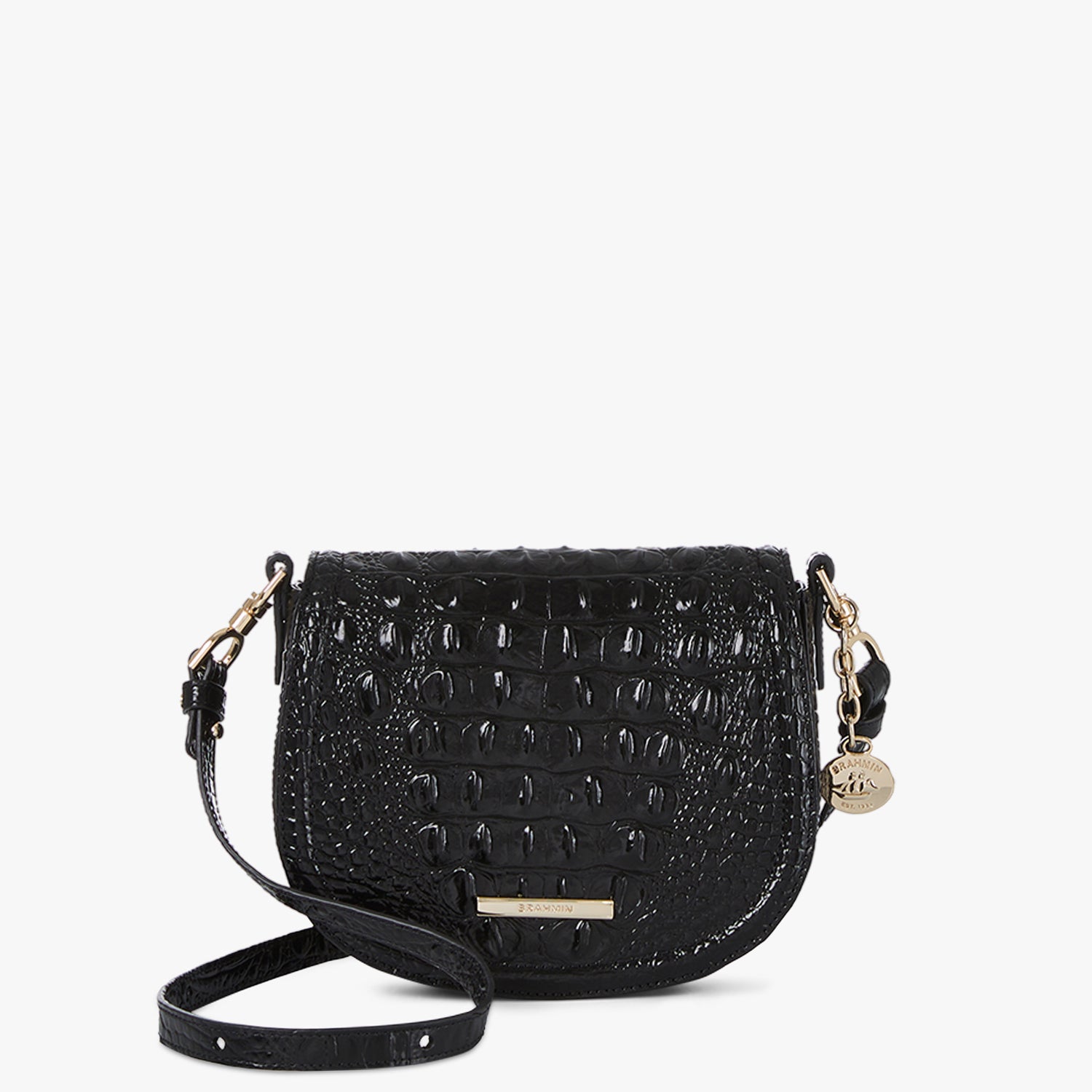 Brahmin Briar Leather Crossbody Black Melbourne