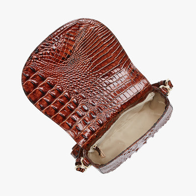 Pecan Melbourne Briar Crossbody Open Top View 