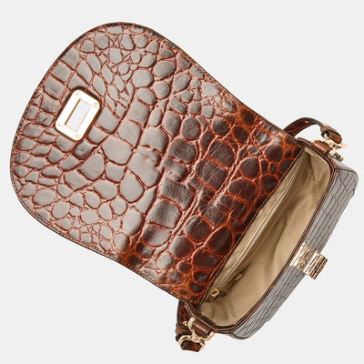 Pecan Edgewater Briar Crossbody Handbags Open Top View