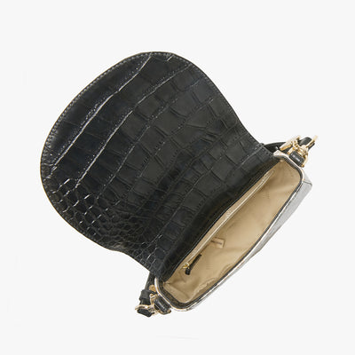 Black Rockaway Briar Crossbody Open Top View 
