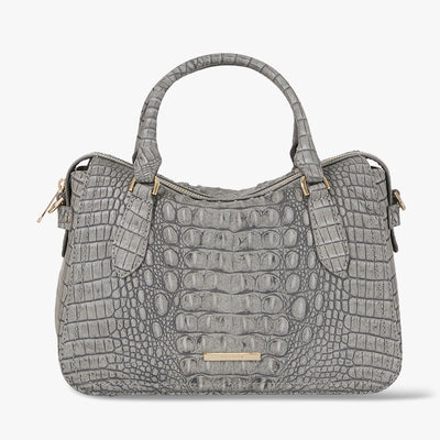 Fairest Grey Tetra Micaela Satchel Front View 