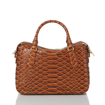 Honey Brown Saratoga Micaela Satchel Back View 
