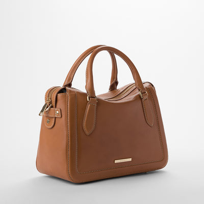 Micaela Tan Cloverly Satchel Side View