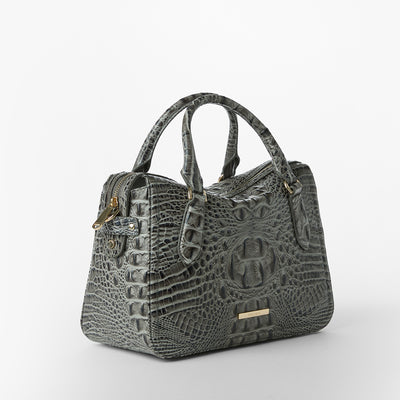 Charcoal Zinnia Micaela Satchel Side View 