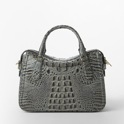 Charcoal Zinnia Micaela Satchel Back View 