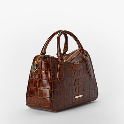 Chestnut Marana Micaela Satchel Side View 
