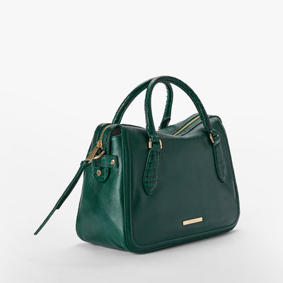 Green Jupiter Micaela Satchel Side View 
