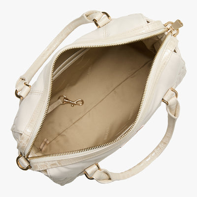 Sea Salt White Kew Micaela Satchel Open Top View