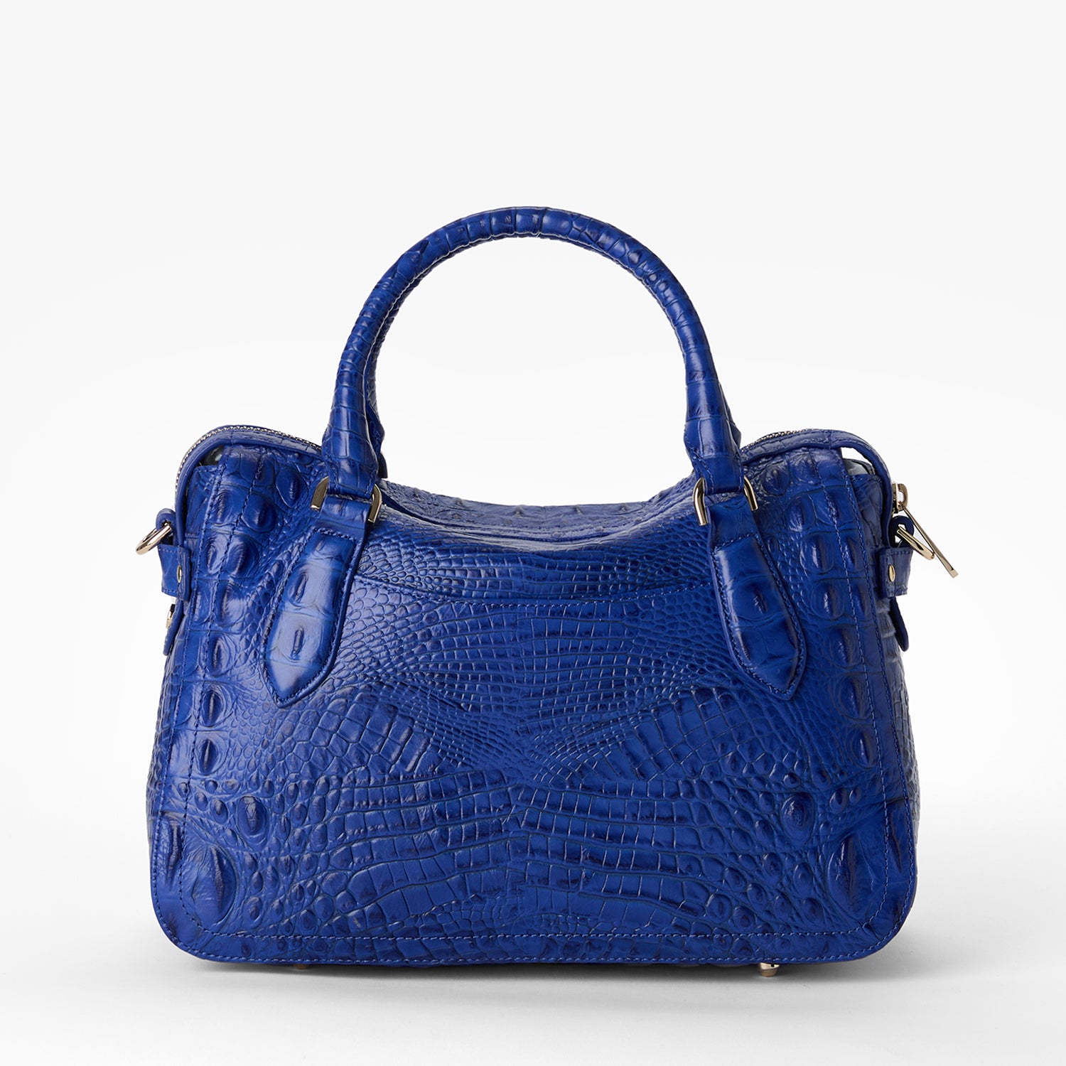 Micaela Medium Satchel | Blue Alden Road | BRAHMIN