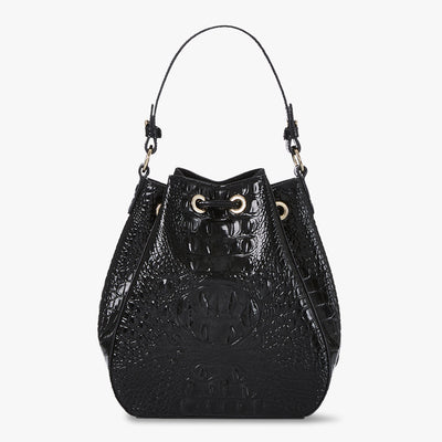 Black Melbourne Melinda Bucket Bag Back View 