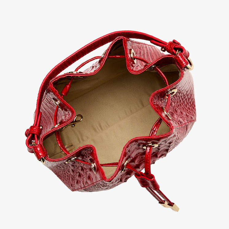 Carnation Melbourne Melinda Bucket Bag Open Top View
