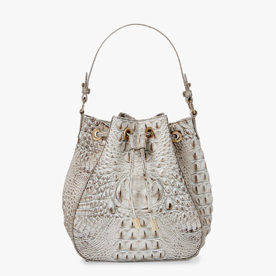 Fairest Grey Melbourne Melinda Bucket Bag Front View 
