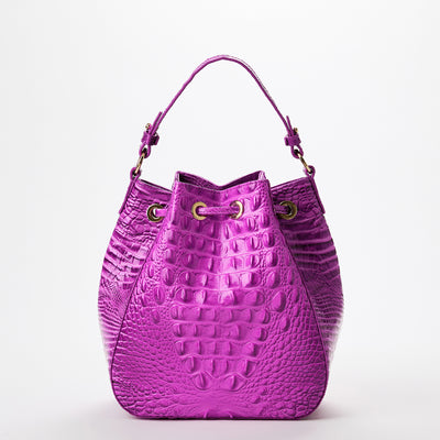 Melinda Deep Fuschia Melbourne Bucket Bag Back View