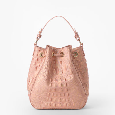 Rose Gold Melbourne Melinda Bucket Bag Back View 
