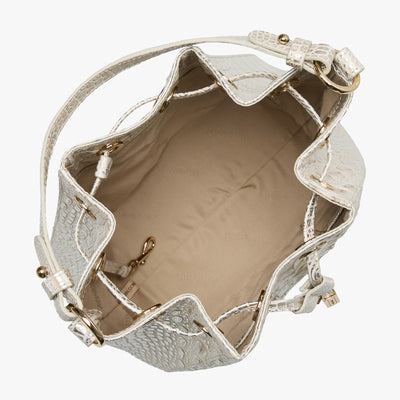 Ivory Dream Melbourne Melinda Bucket Bag Open Top View 
