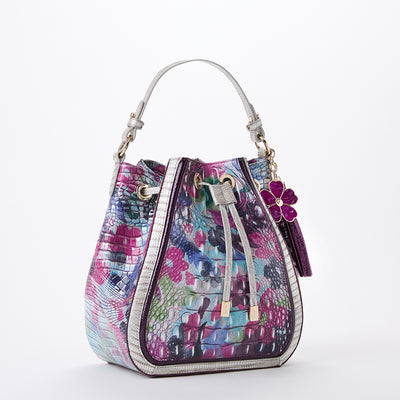 Melinda Lavender Blossoming Bucket Bag Side View