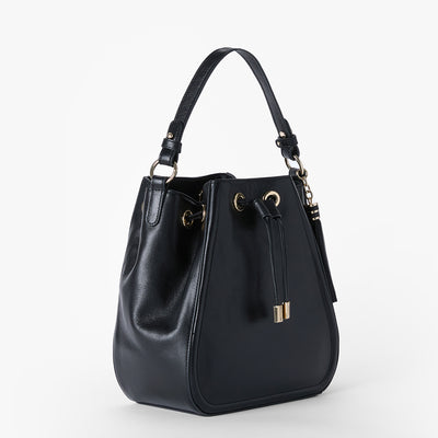 Black Nightshade Melinda Bucket Bag Side View 