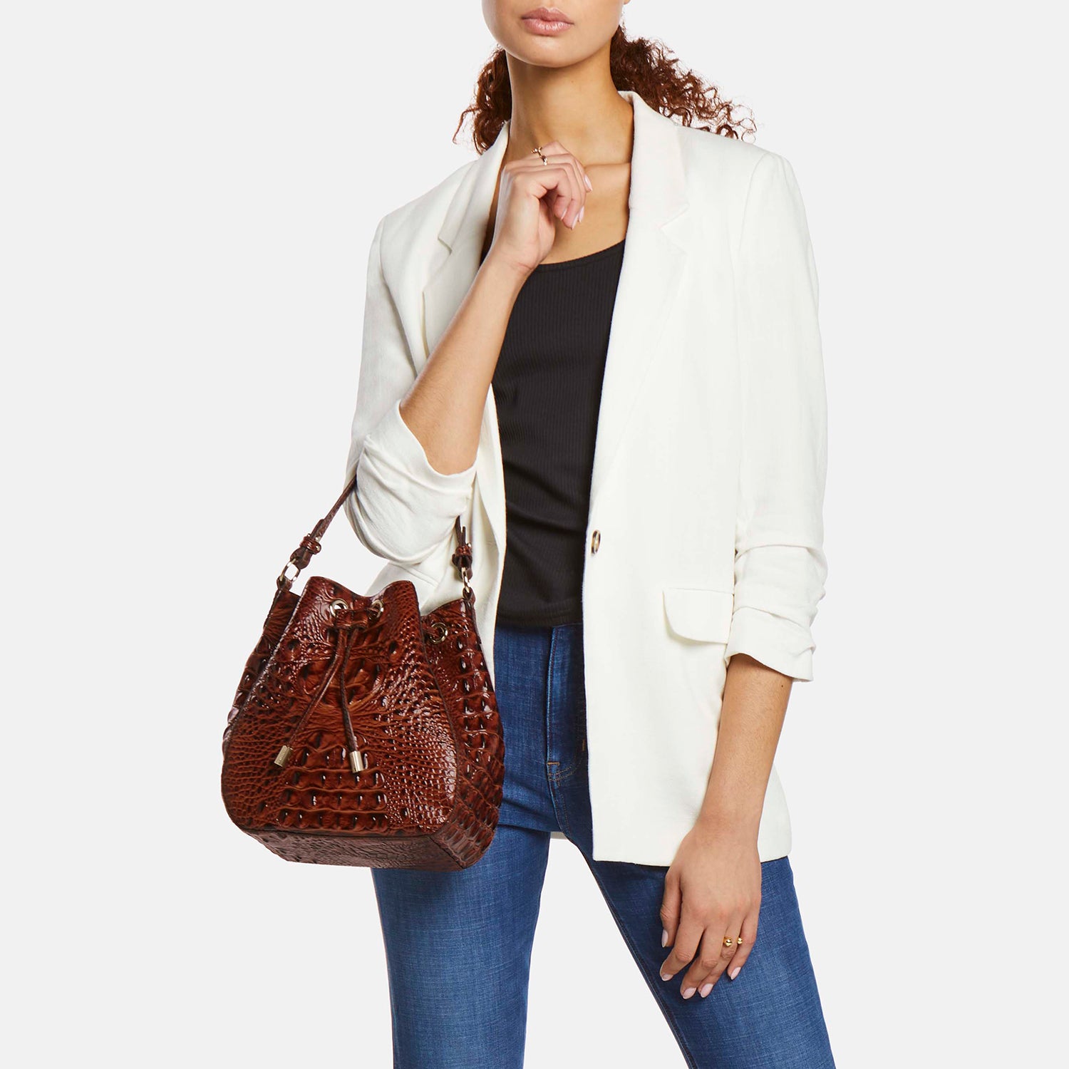 Brahmin Melinda Leather Bucket Bag Anchor Melbourne