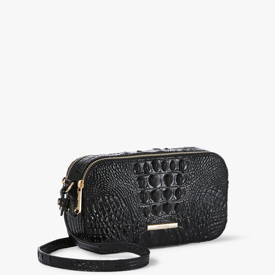 Black Melbourne Danica Crossbody Front View with Strap 