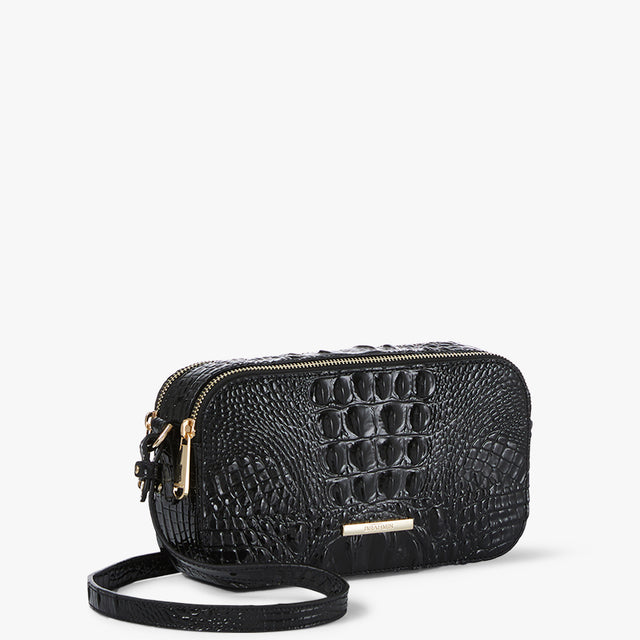 Black Melbourne Danica Crossbody Front View with Strap 