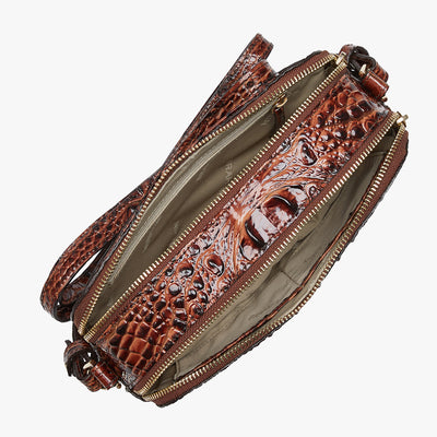 Pecan Melbourne Danica Crossbody Open Top View 