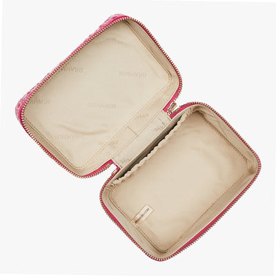 Paradise Pink Melbourne Small Charmaine Makeup Case Open Top View 
