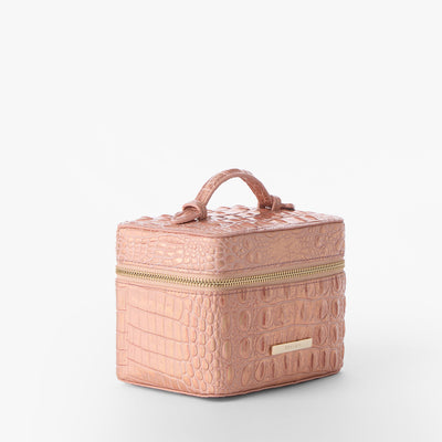 Rose Gold Melbourne Small Charmaine Makeup Case Side View 
