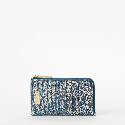 Blue Filigree Melbourne Lennon Wallet Front View 
