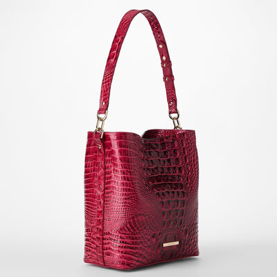 Merlot Ombre Melbourne Celina Bucket Bag Side View 
