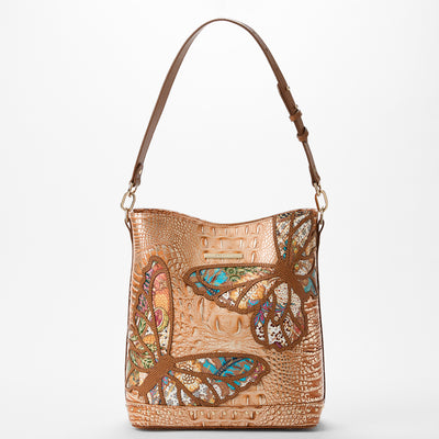 Honey Brown Gala Celina Bucket Bag Front View