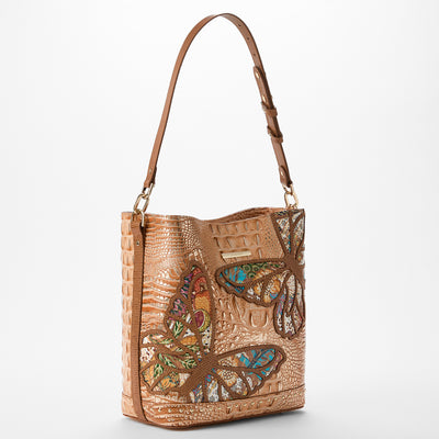 Honey Brown Gala Celina Bucket Bag Side View