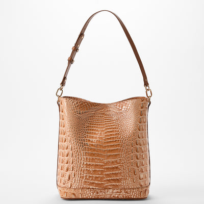 Honey Brown Gala Celina Bucket Bag Back View