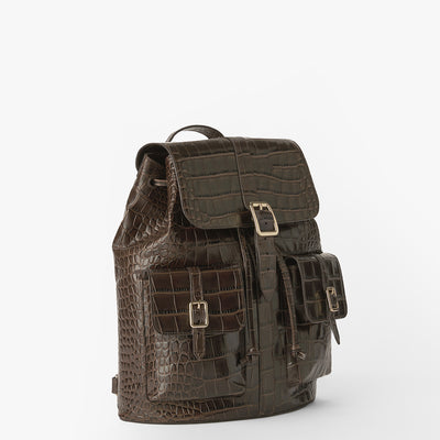 Chocolate Bremond Zane Backpack Side View 