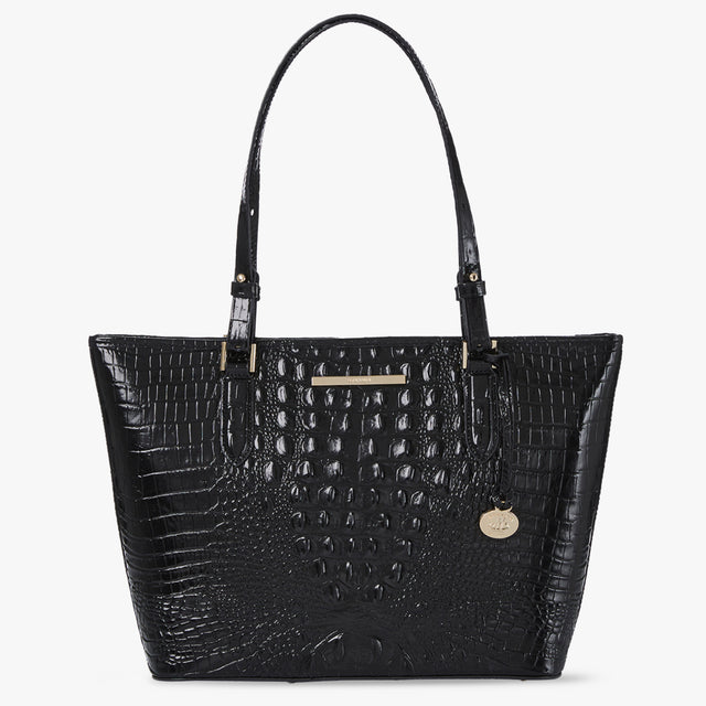 Black Melbourne Medium Asher Tote Front View 