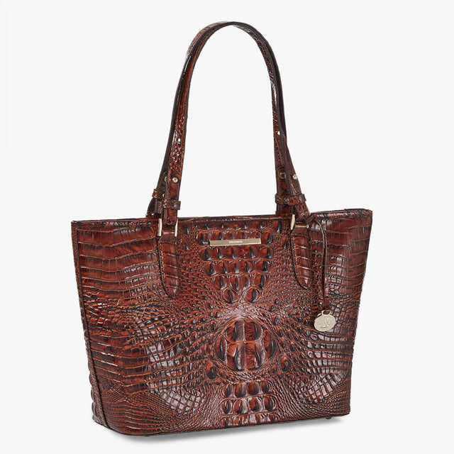 Pecan Melbourne Medium Asher Tote Side View 