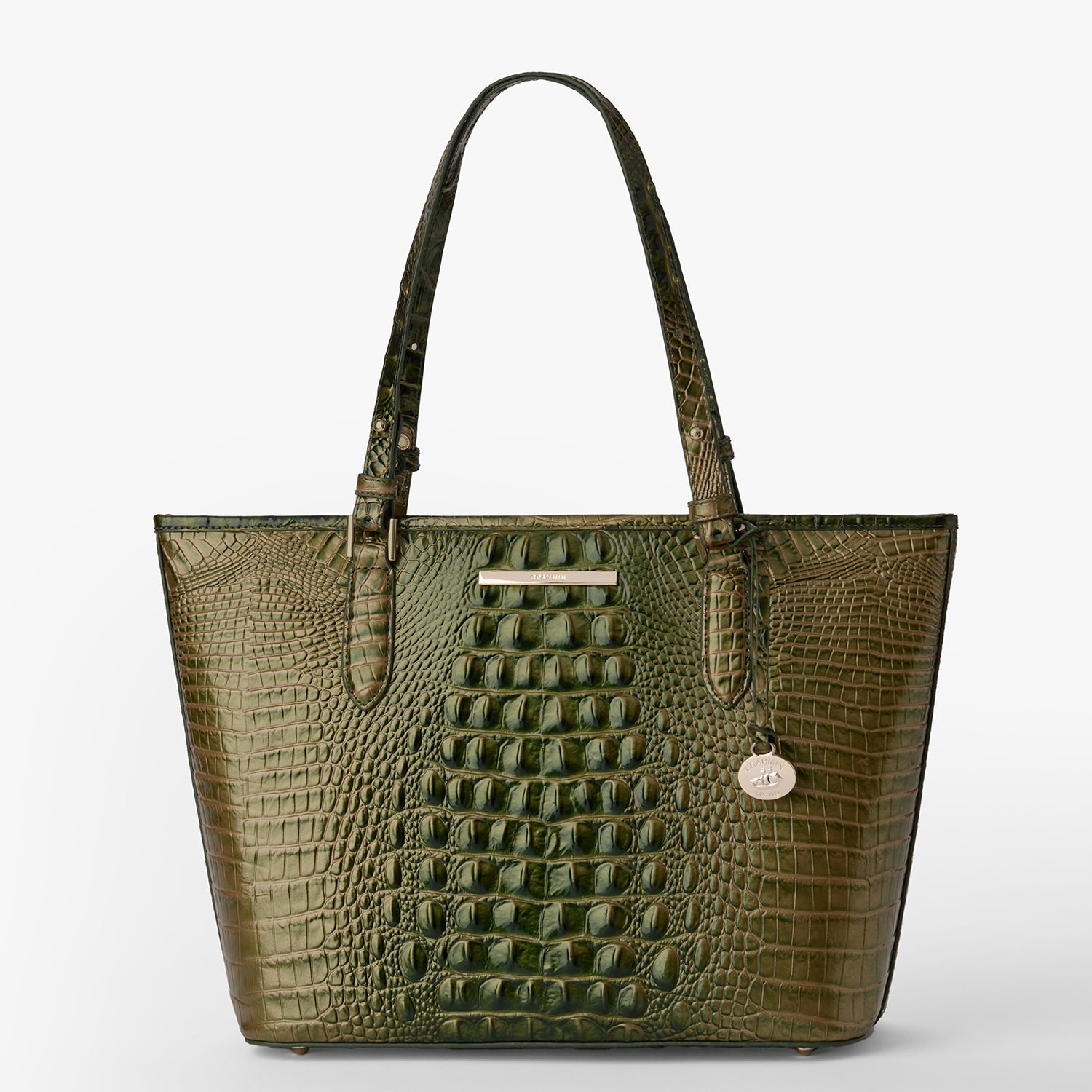 Brahmin gunmetal 2024 green Envelope evening Bag