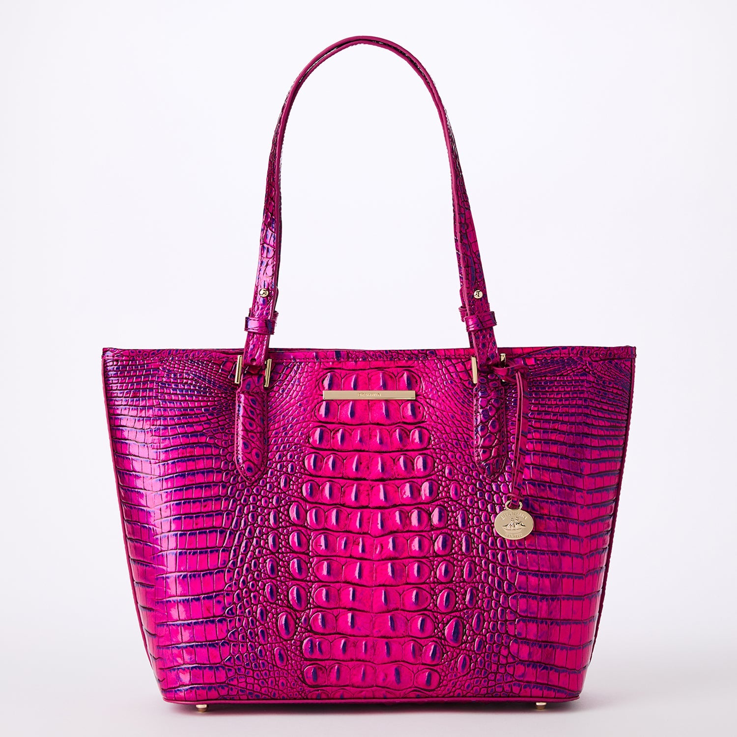 Brahmin Asher Leather Tote Voltage Violet