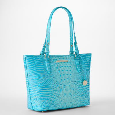 Tropic Blue Melbourne Medium Asher Tote Side View 