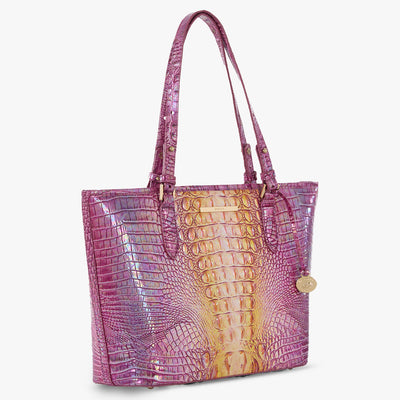 Grapefruit Ombre Melbourne Medium Asher Tote Side View 
