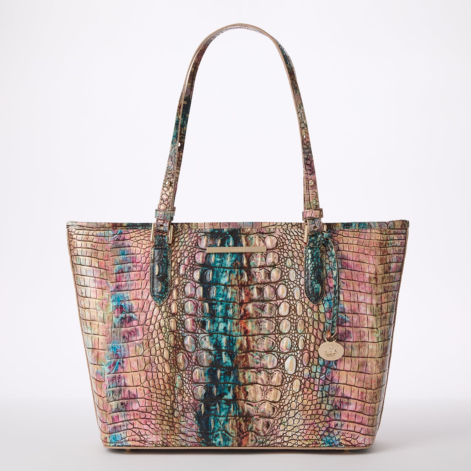 Medium Asher Leather Tote Intuition BRAHMIN