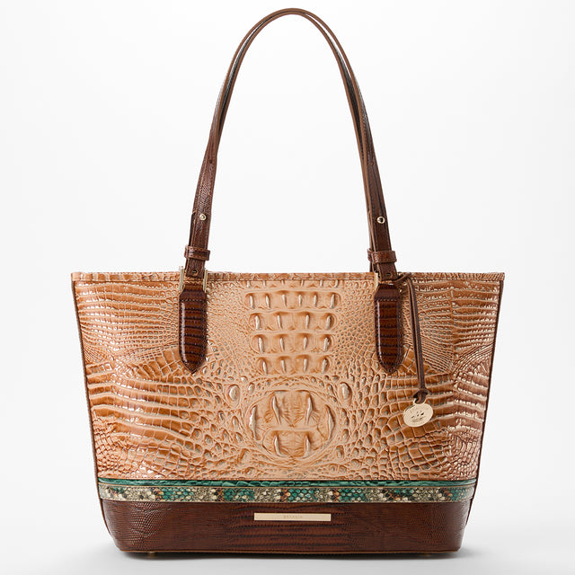 Medium Asher Honey Brown Devonshire Tote Front View