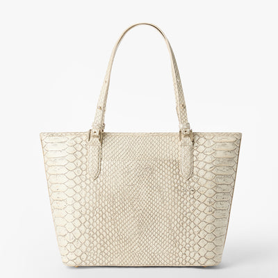 Oyster Grey All Over Snake Medium Asher Tote Back View 