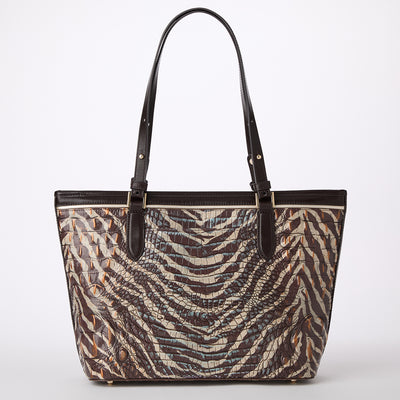 Coffee Bengal Medium Asher Tote Back View 