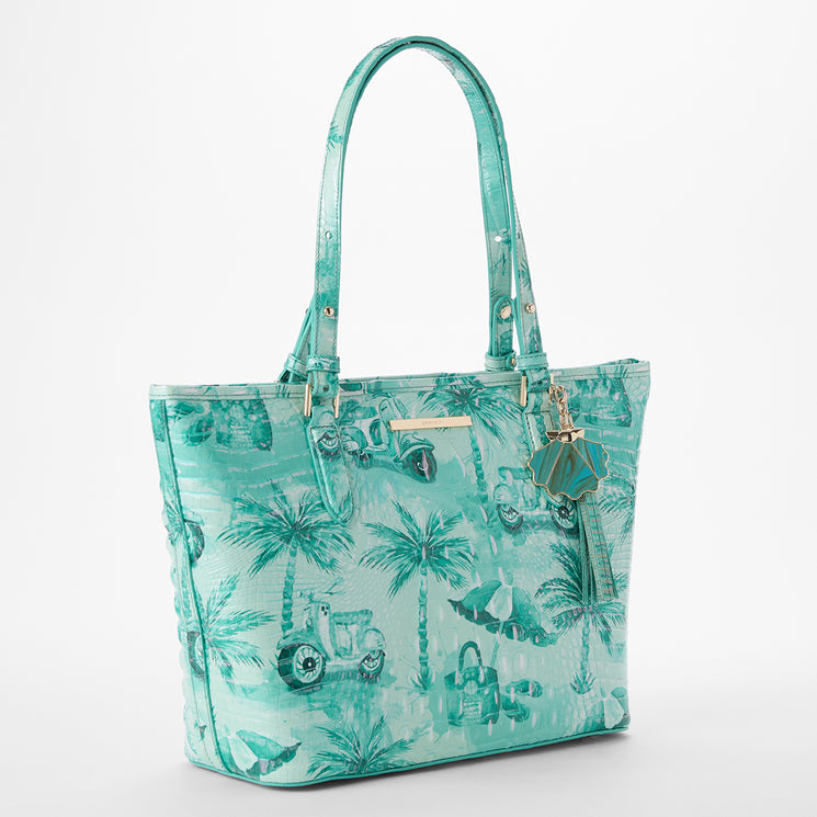 Blue Nantucket Medium Asher Tote Side View