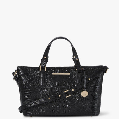 Black Melbourne Mini Asher Satchel Front View 