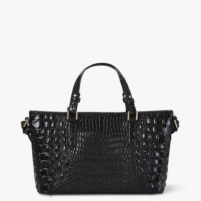 Black Melbourne Mini Asher Satchel Back View 