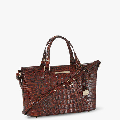 Pecan Melbourne Mini Asher Satchel Side View 