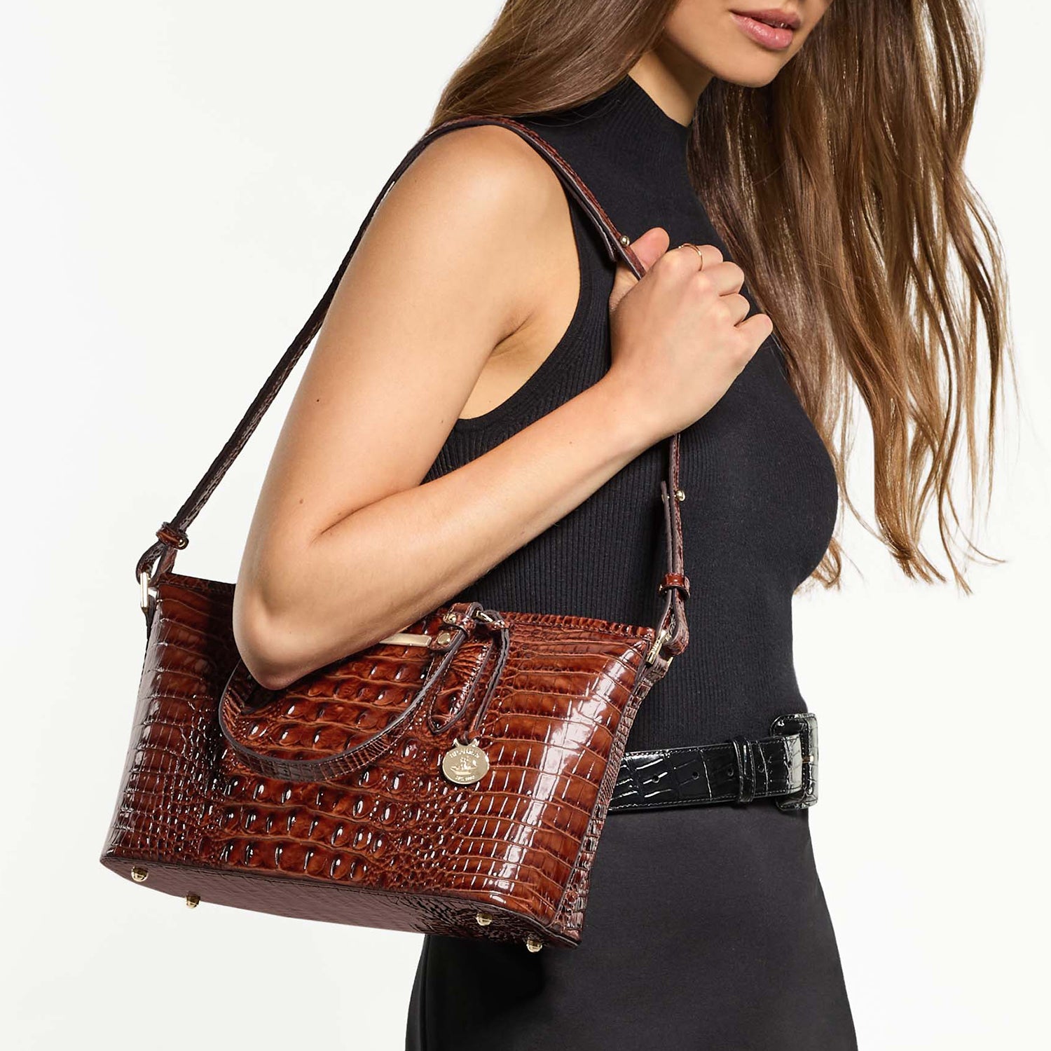 Asher Pecan Melbourne Mini Satchel | BRAHMIN